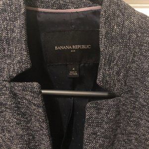 Speckled Navy & Grey Inverted Collar Blazer from Banana Republic Factory